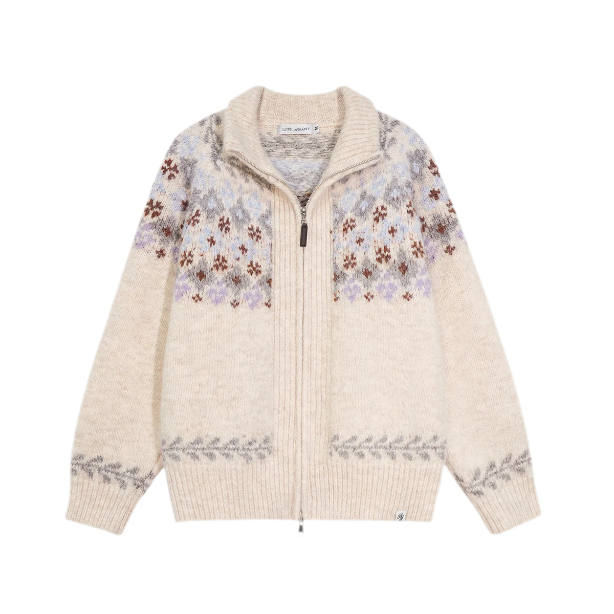 Cardigan en maille jacquard Fair Isle