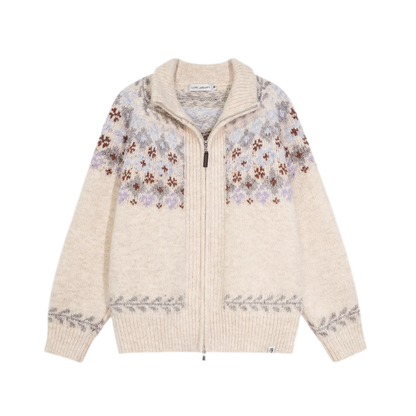 Cardigan en maille jacquard Fair Isle