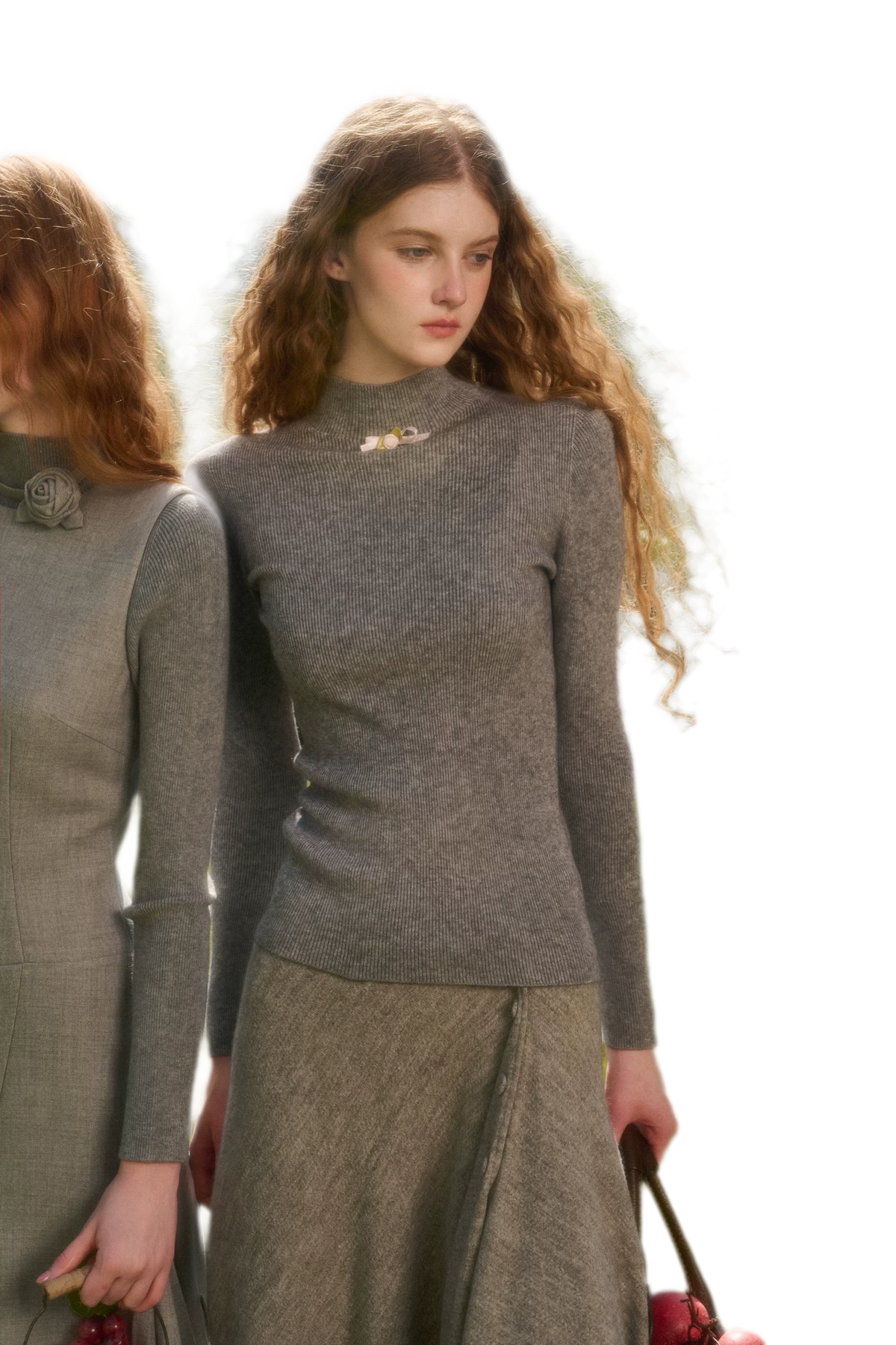 Cashmere Ribbed Fitted Sweater — Load image 18 in gallery view