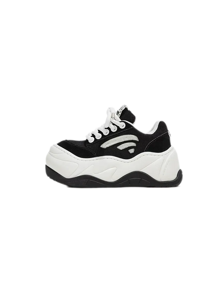 Wave Sole Platform Sneakers