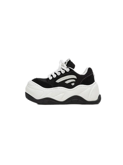 Wave Sole Platform Sneakers