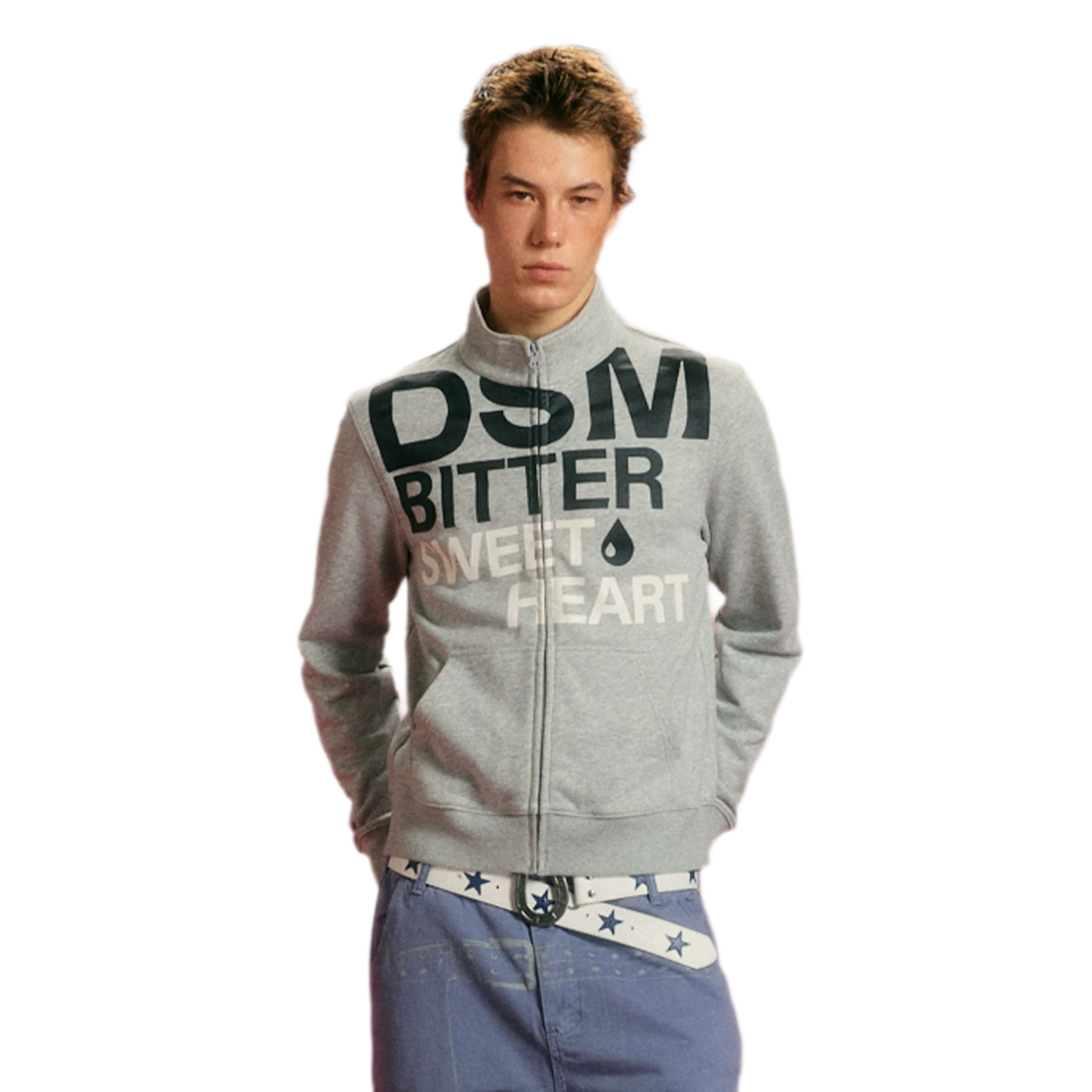 Terry Slim-Fit Stand-Collar Zip Sweatshirt
