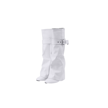Low Heel 4cm Pants Tube Boots