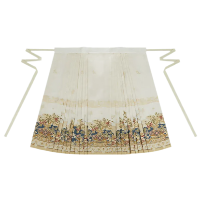 素瓷·九曜金枝 Porcelain Branches Ming-Style Mamian Skirt
