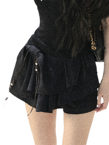 Layered Pleated Skort