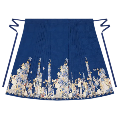 青花碎玉 Blue-and-White Jade Shards Ming-Style Stand-Collar