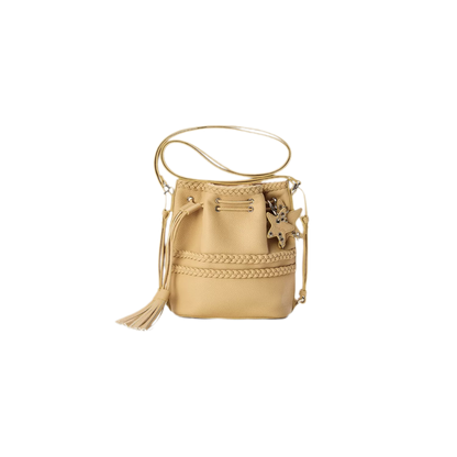 Braided Drawstring Bucket Backpack