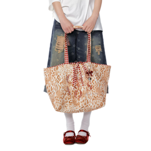 Orange Leopard Print Double-Sided Backpack