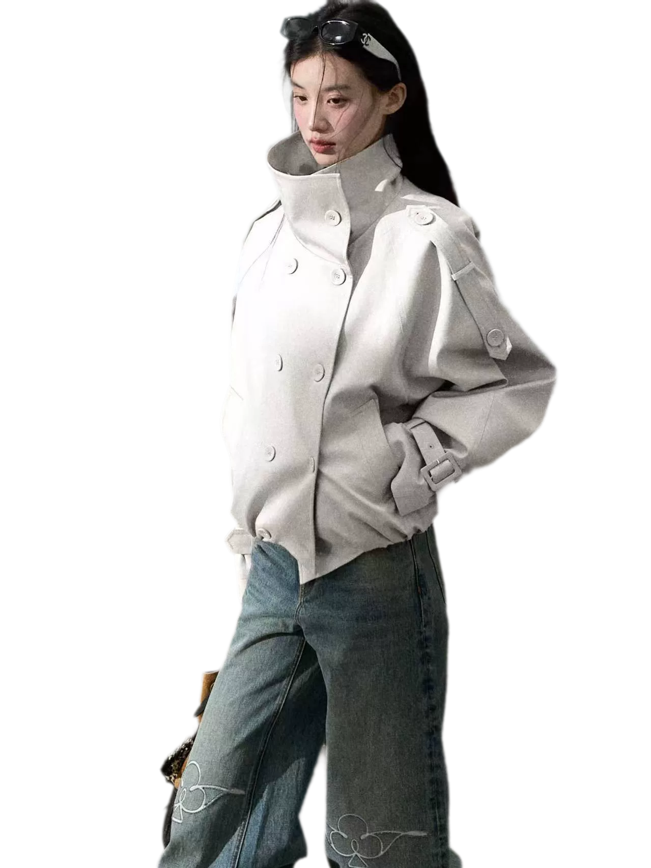 Lyocell Cotton Cropped Trench