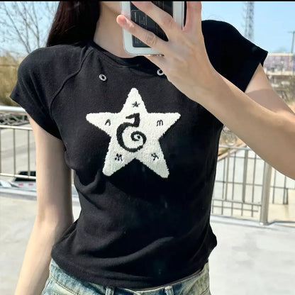 Star Applique Slim T-Shirt