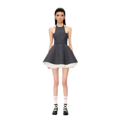 Structured Tulle A-Line Dress