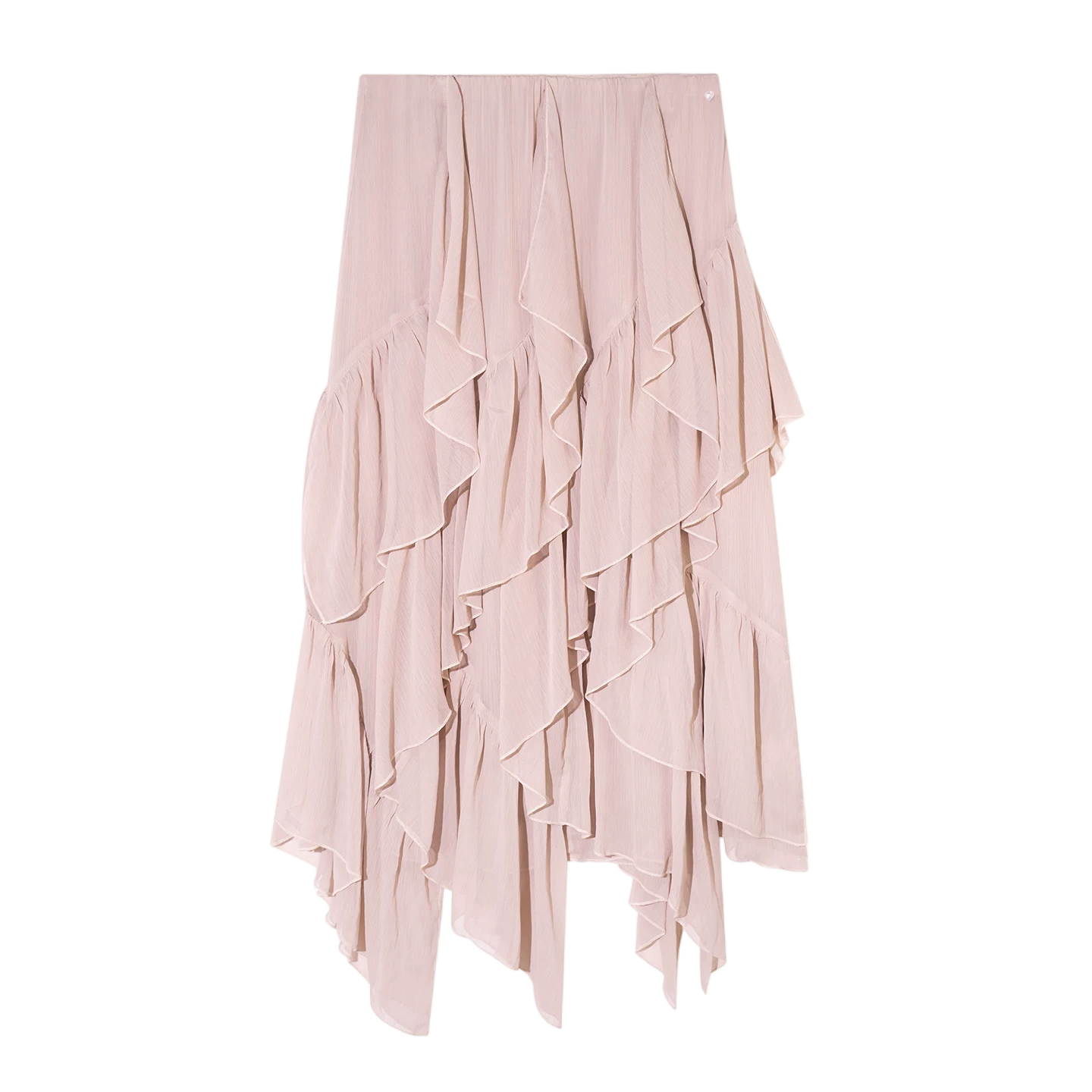 Irregular Ruffle Edge Chiffon Skirt
