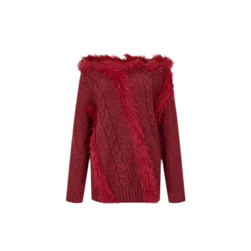 Wool Blend Off-Shoulder Sweater