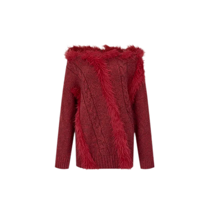 Wool Blend Off-Shoulder Sweater