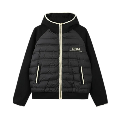 Contrast-Bound Cropped Down Jacket