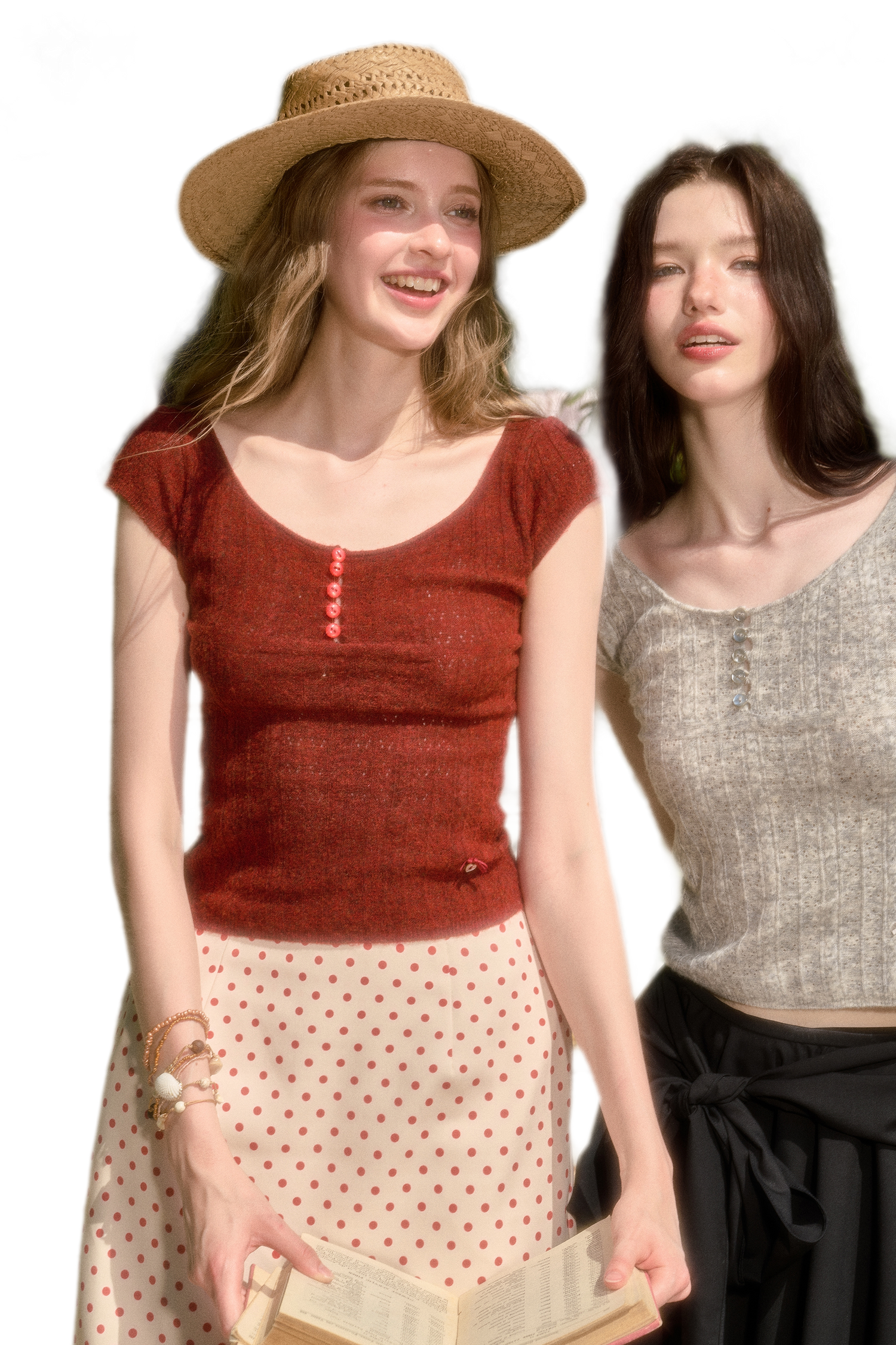Soft Wool Fitted Short-Sleeve Top