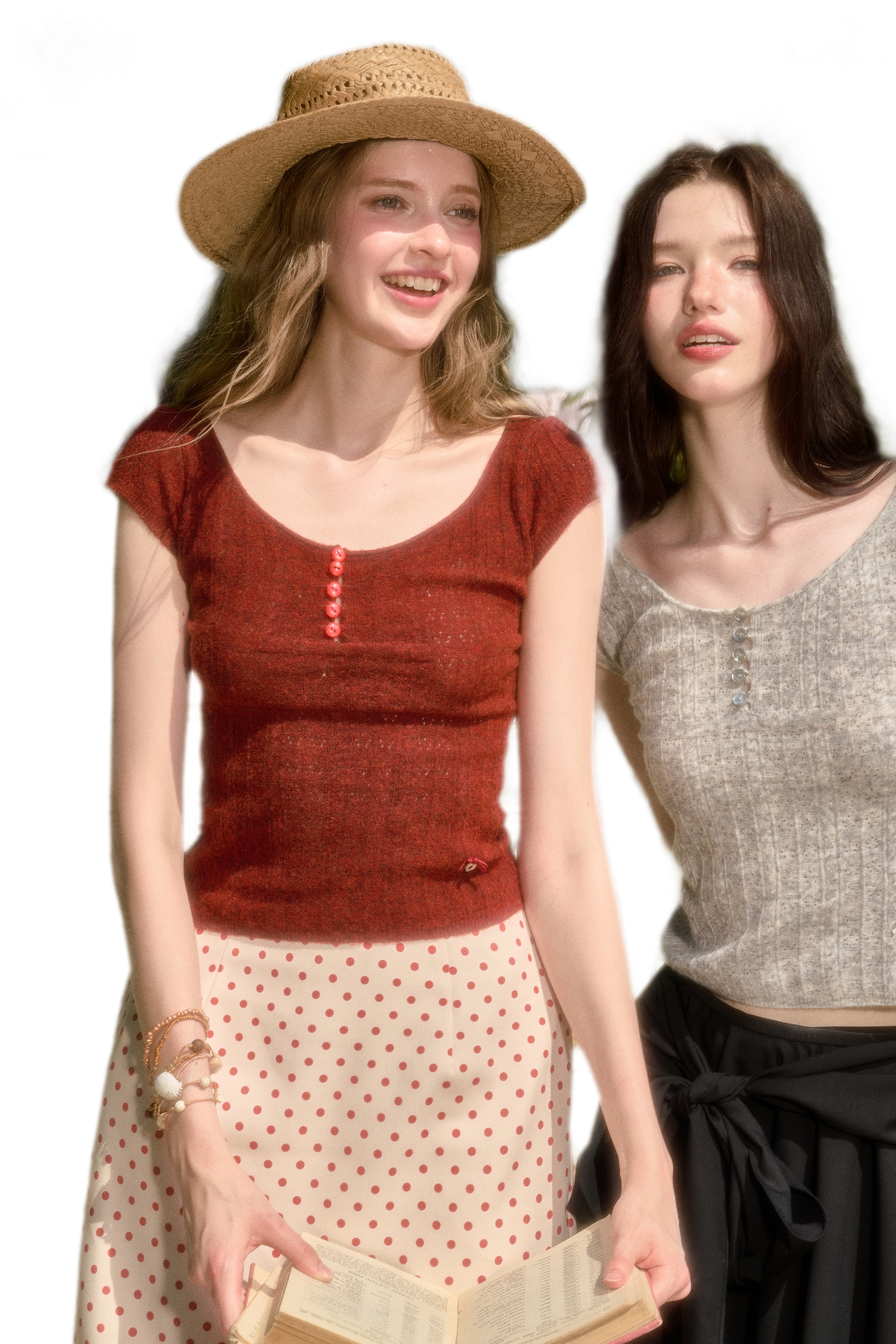 Soft Wool Fitted Short-Sleeve Top