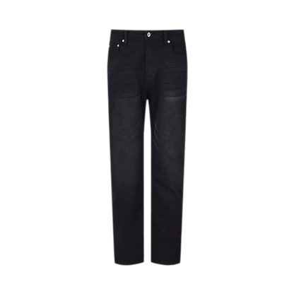 Washed Yellow Mud Straight Jeans