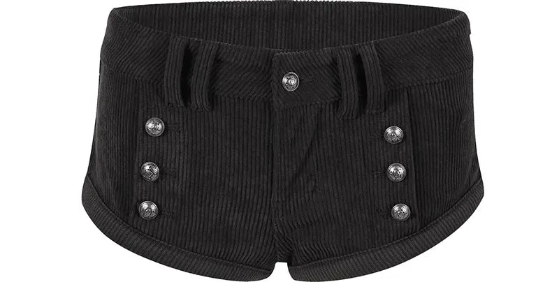 Corduroy Low-Rise Shorts