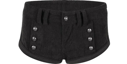Corduroy Low-Rise Shorts