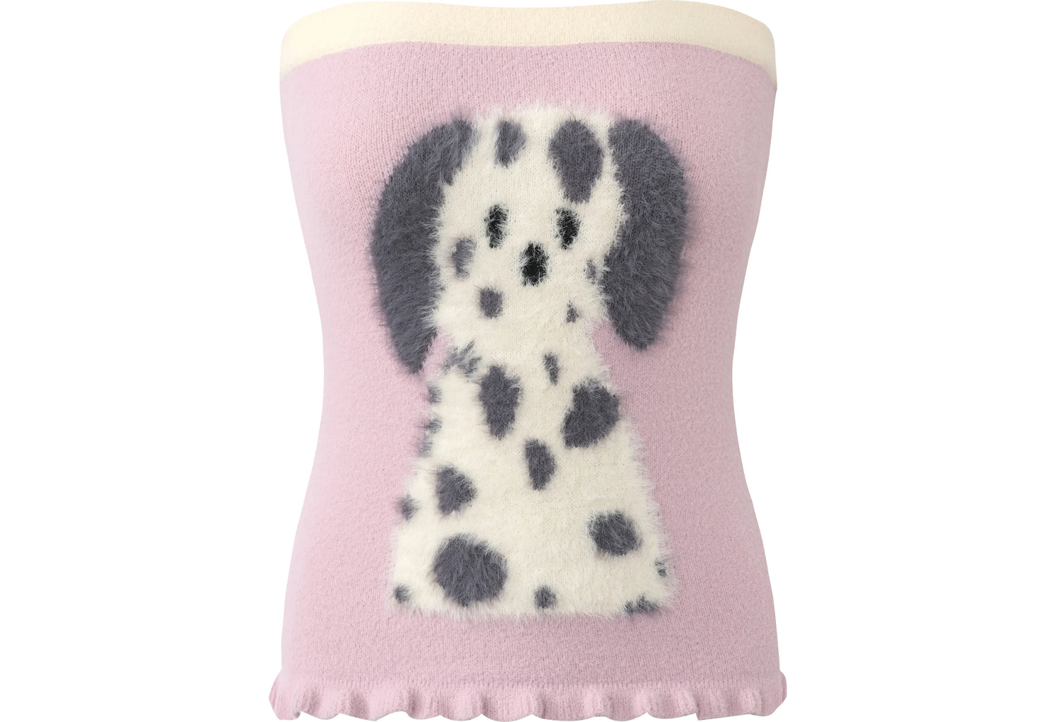 Faux-Mohair Tube Top