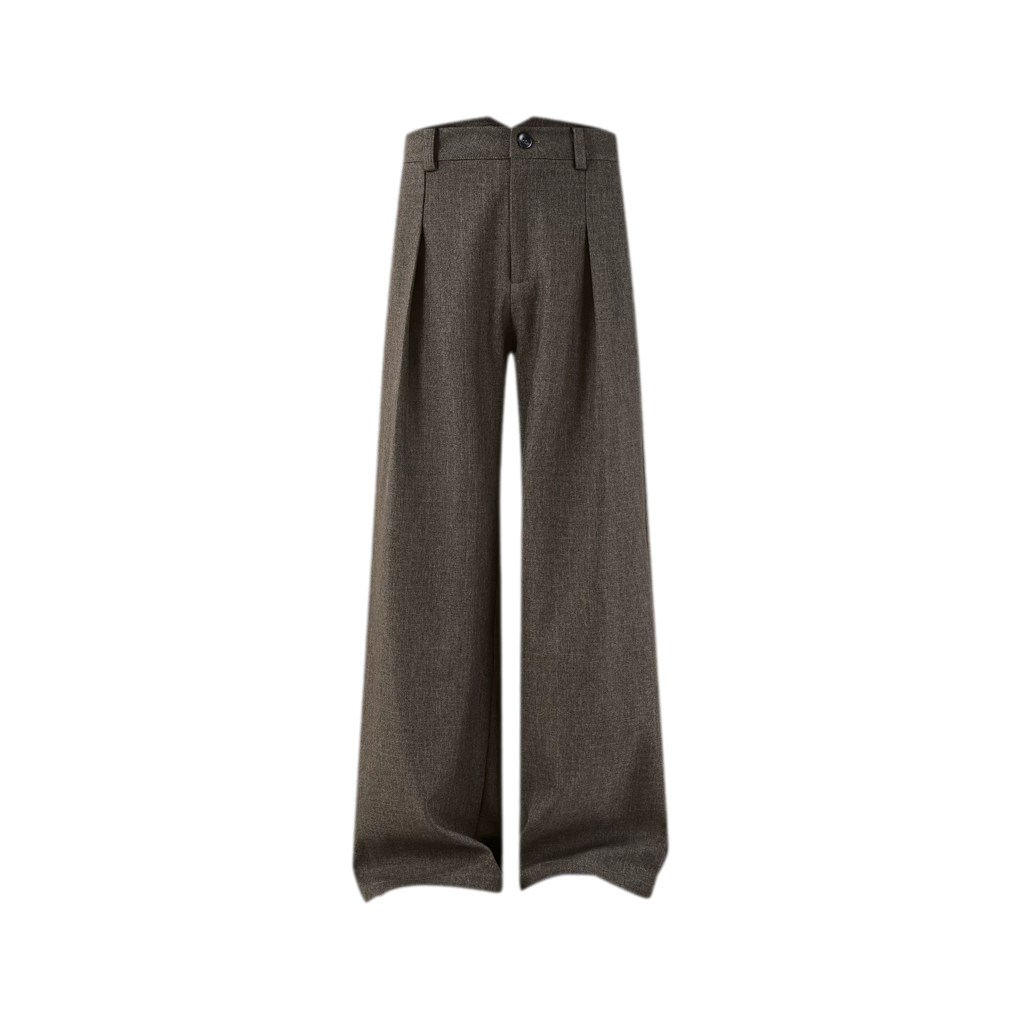 500G Houndstooth Pleated Wide-Leg Pants