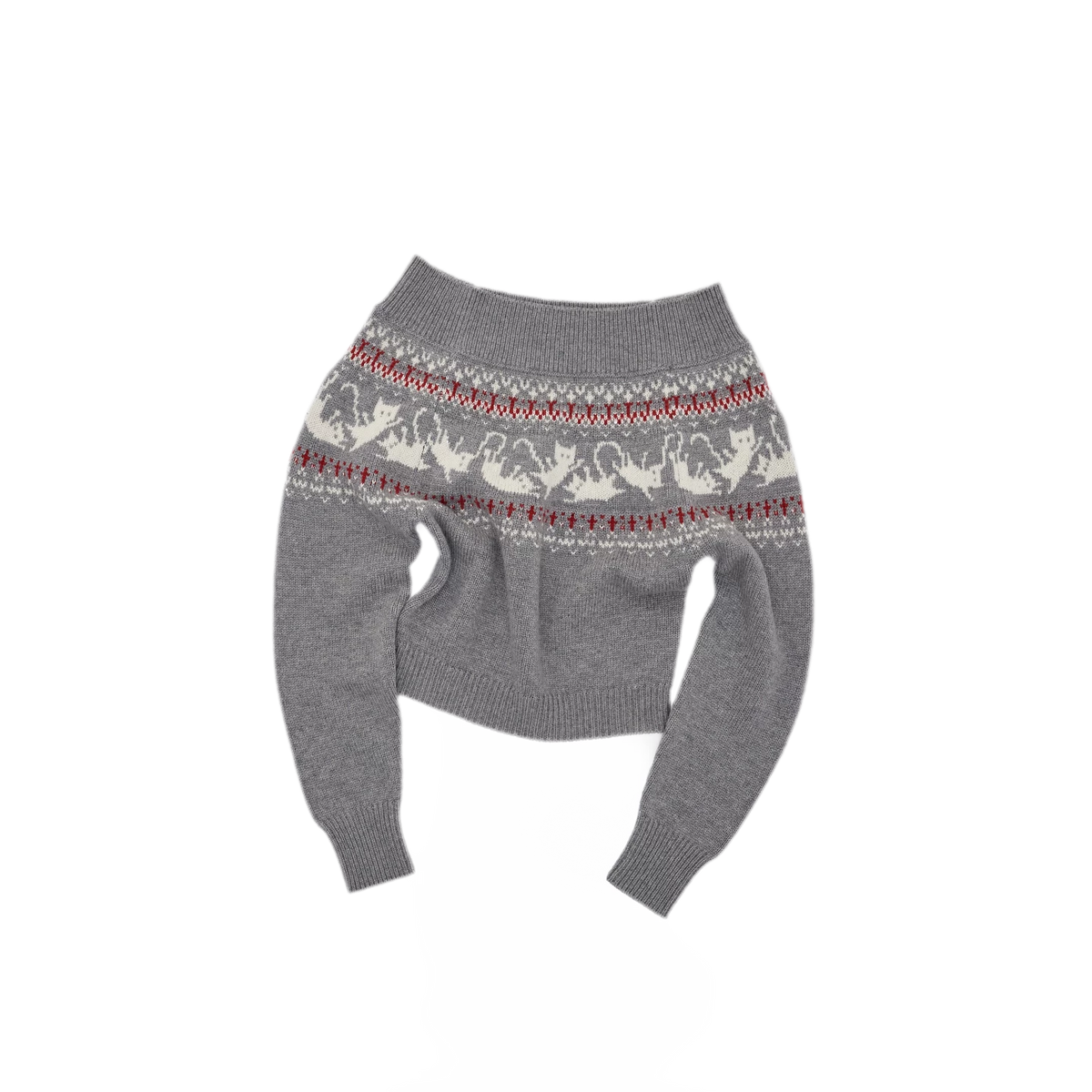 Haut en maille pour chat Fair Isle