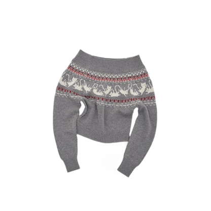 Haut en maille pour chat Fair Isle