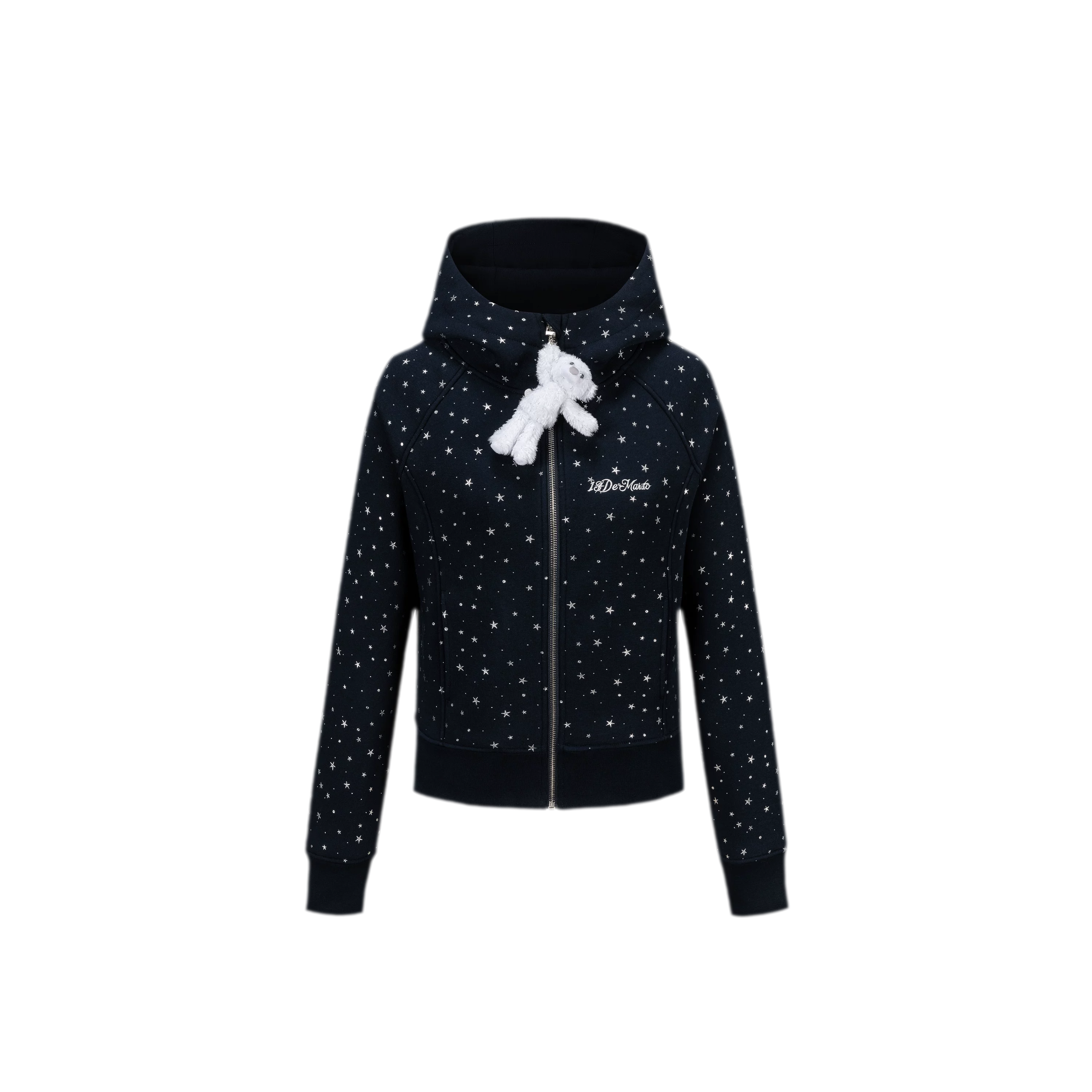 Starry Slim-Fit Hooded Sweatshirt