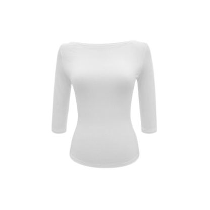 Lyocell Boat Neck Knit Top