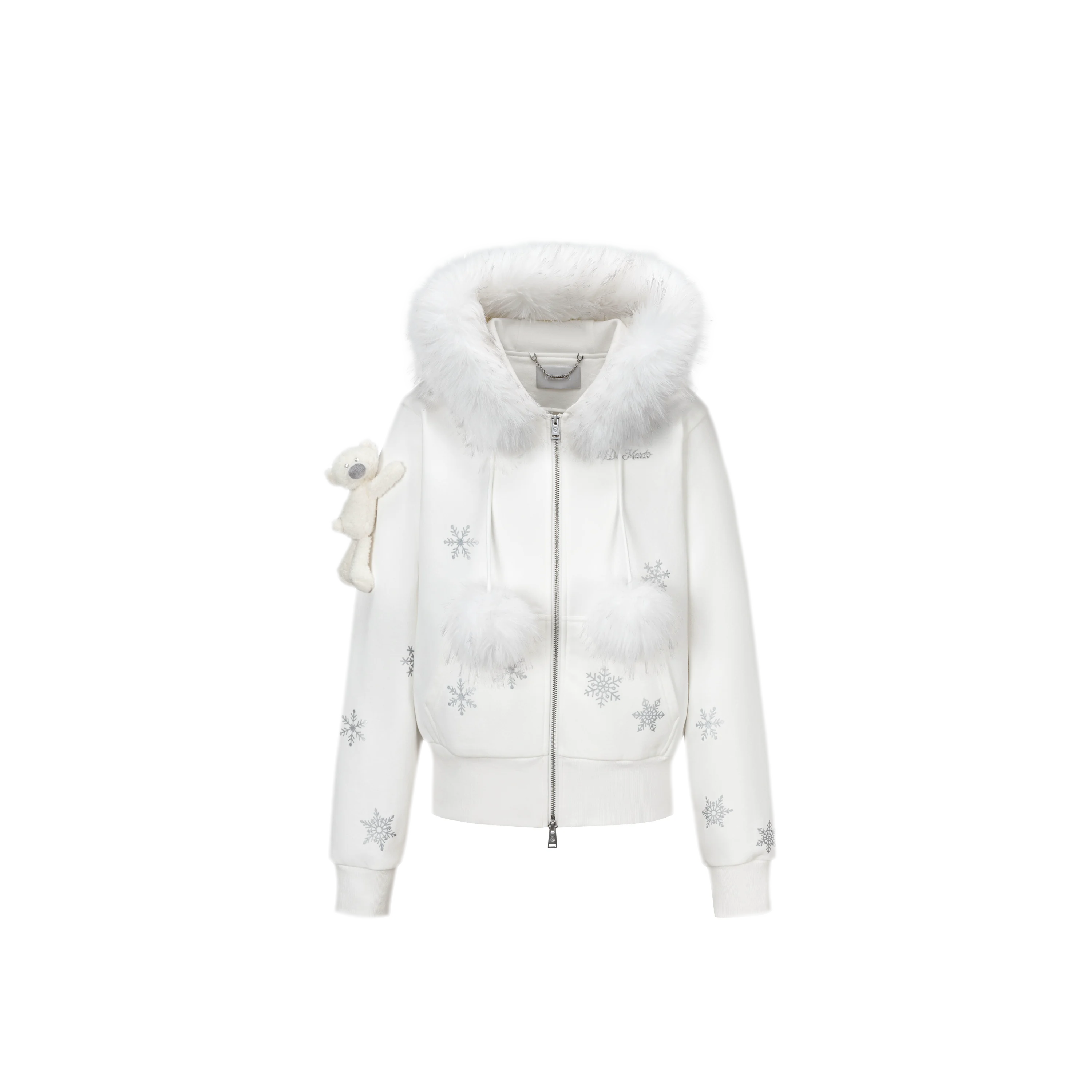 Gradient Snowflake Zip Hoodie
