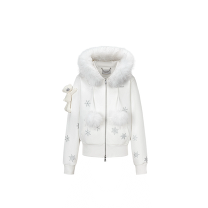 Gradient Snowflake Zip Hoodie