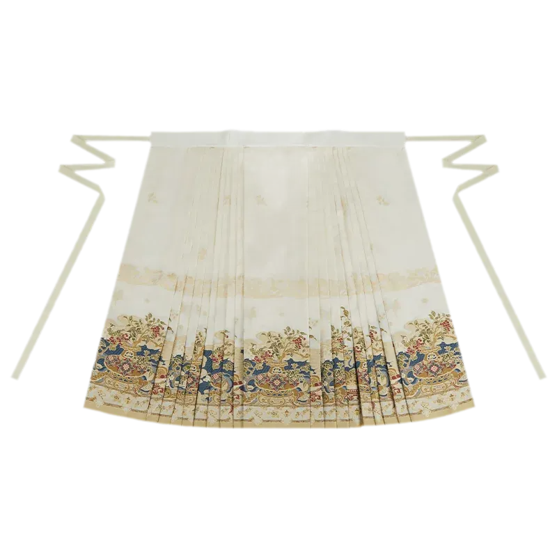 素瓷·九曜金枝 Porcelain Branches Ming-Style Mamian Skirt