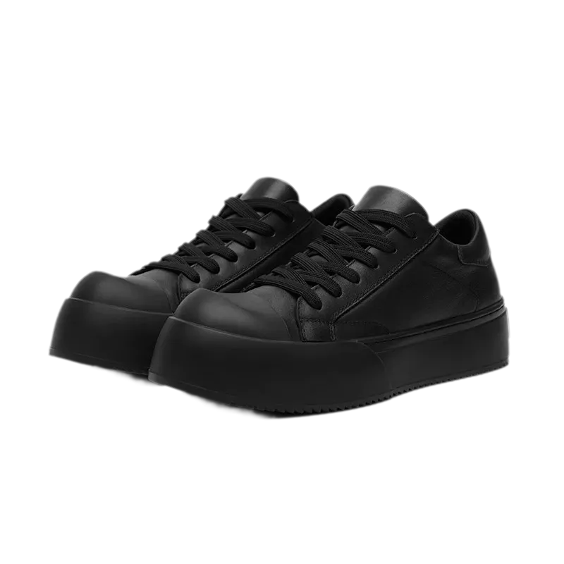 Leather Jumbo Platform Sneakers