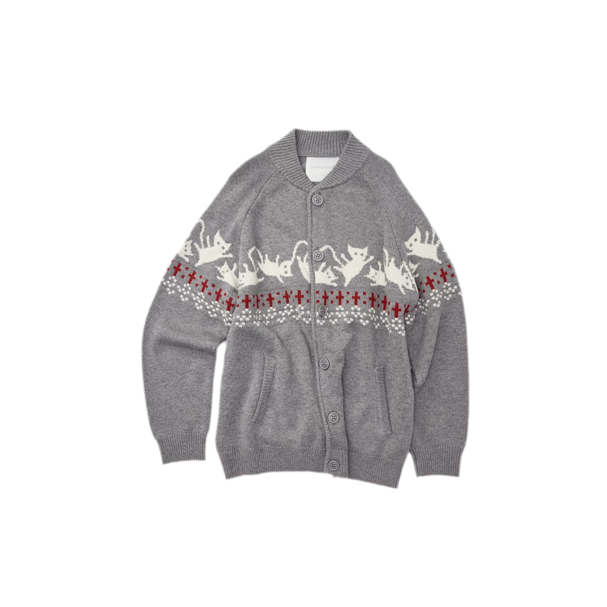 Gilet jacquard Fair Isle avec chats