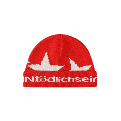 Jacquard Star Folded-Brim Beanie