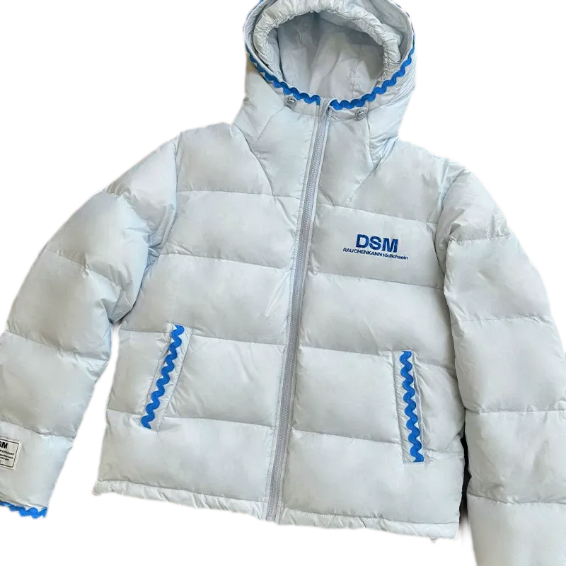 Shell Embroidered Hooded Down Jacket