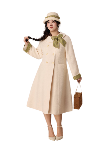 Twill Wool A-Line Coat