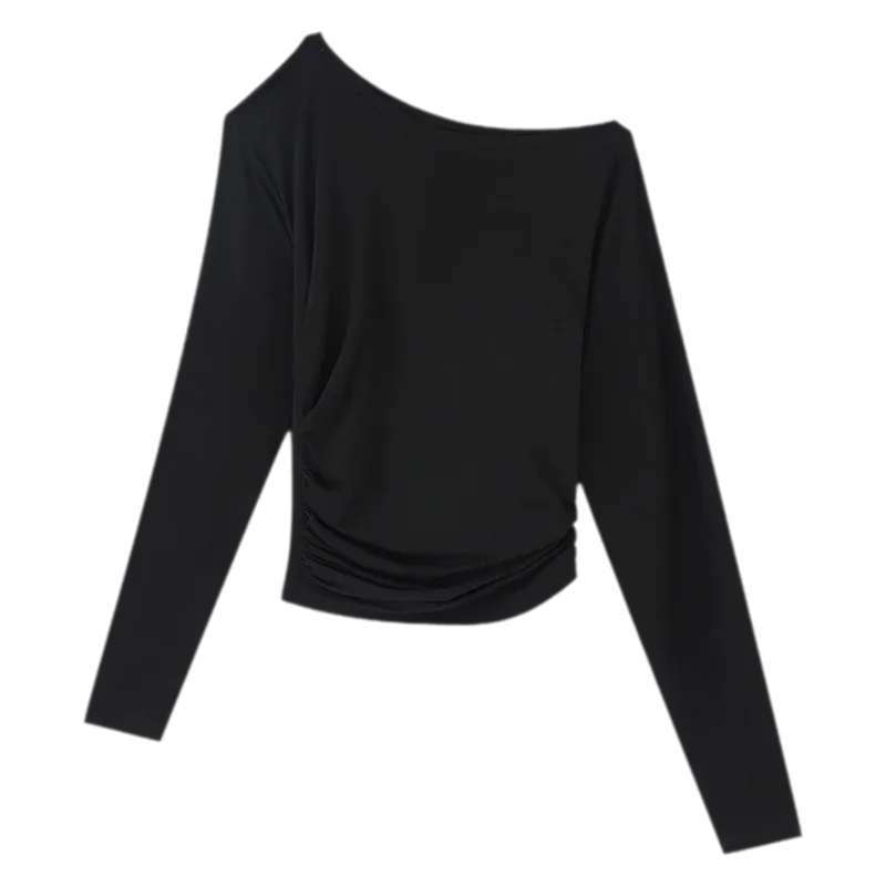 Lyocell Off-Shoulder Cropped Top