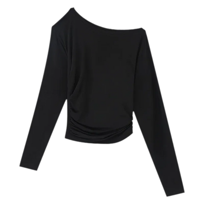 Lyocell Off-Shoulder Cropped Top