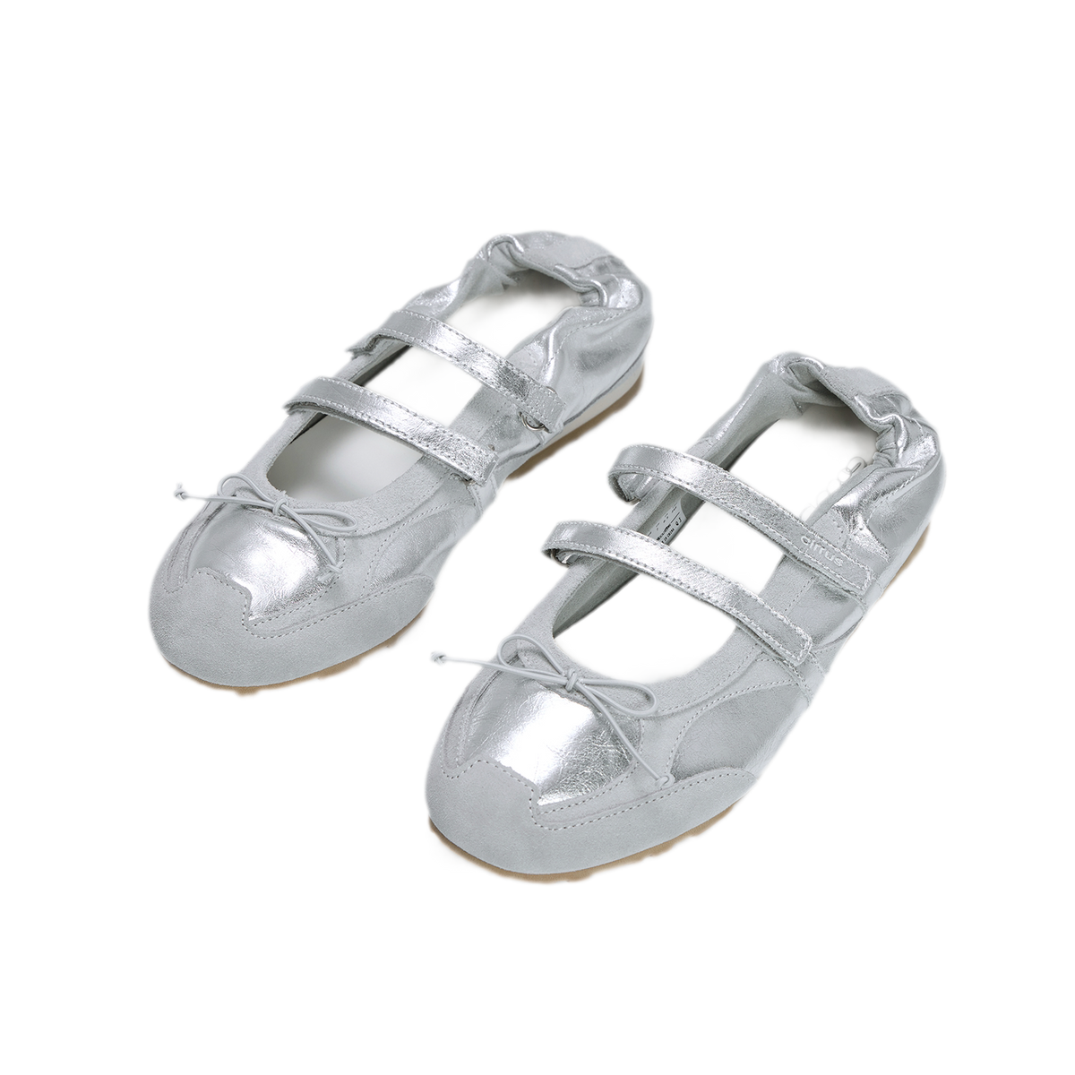 Ruched Ballet Strap Shoes