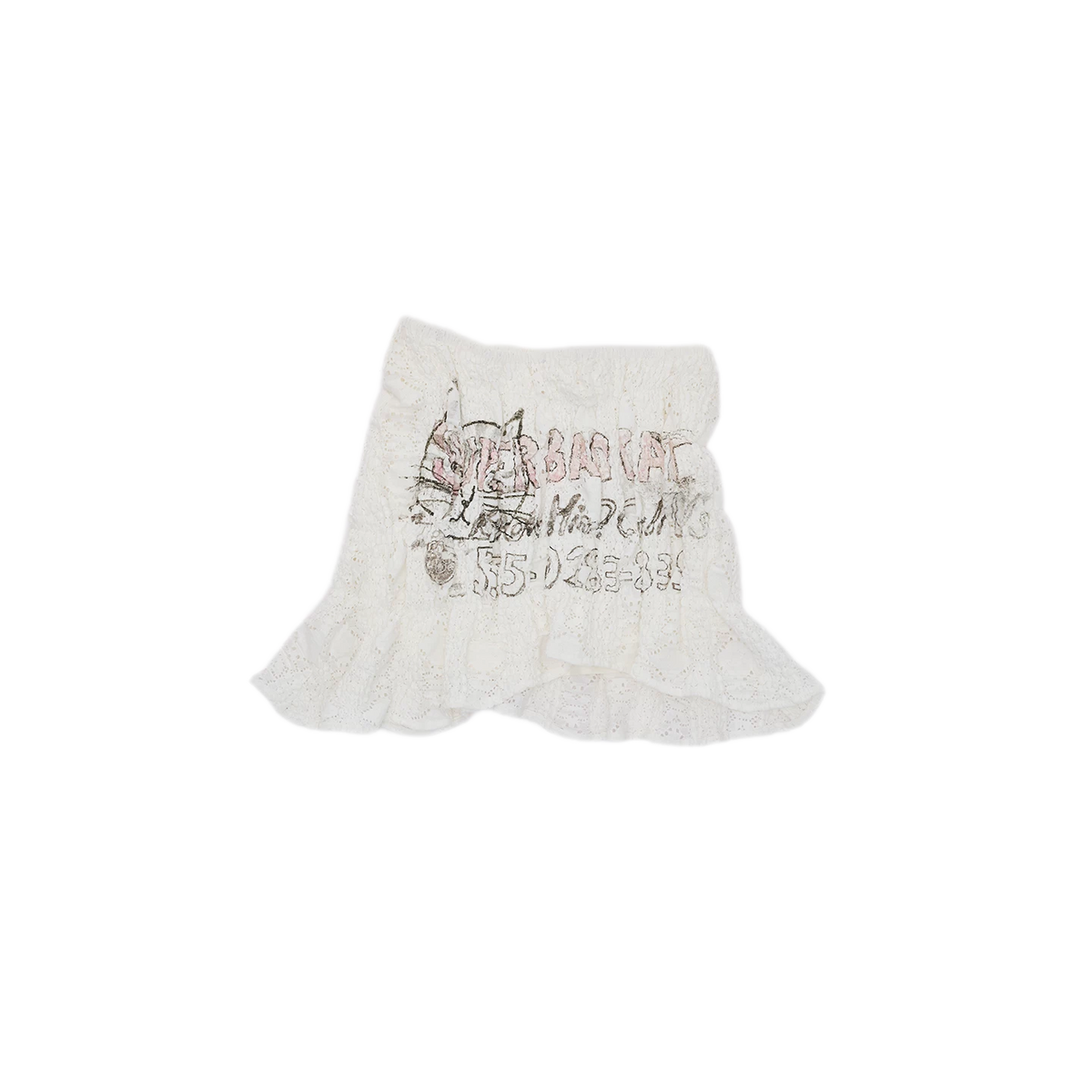Conjunto de dos piezas de encaje desgastado