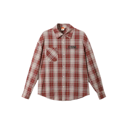 Contrast Plaid Oversized Shirt
