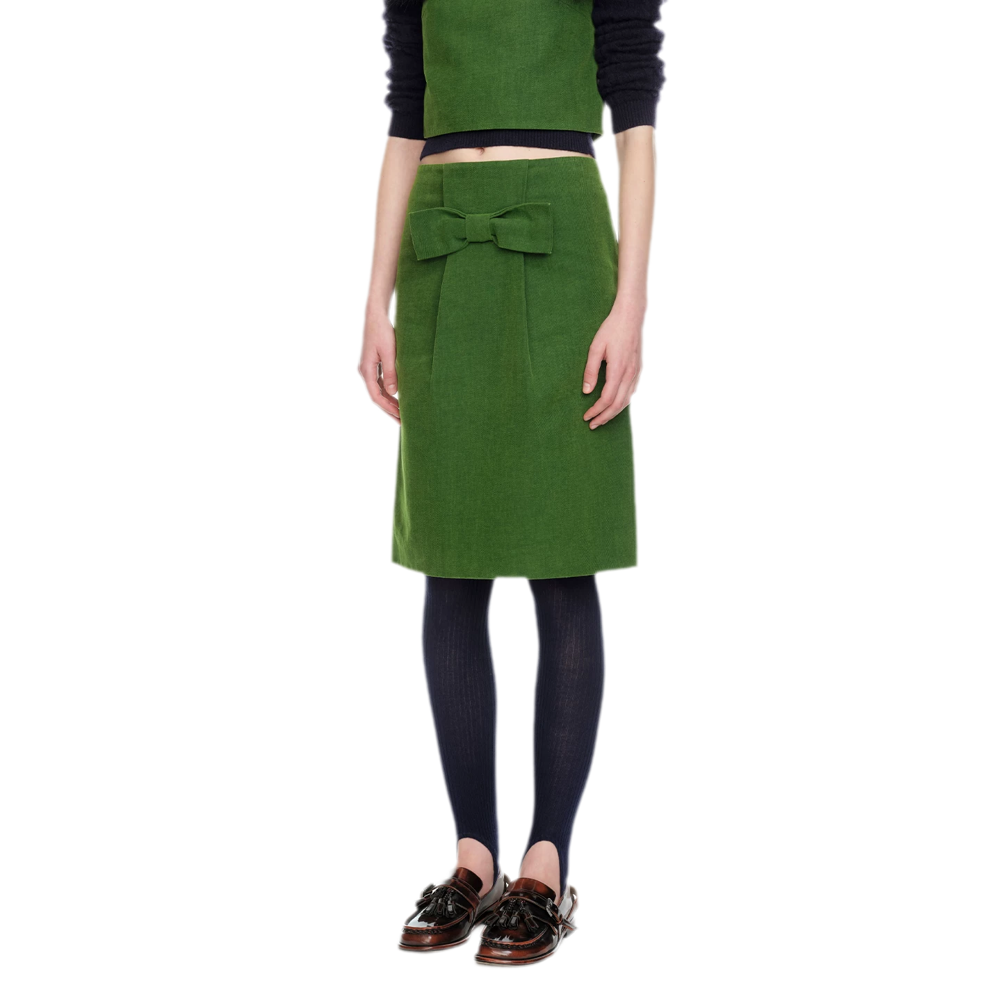 Bowknot Structured A-Line Skirt