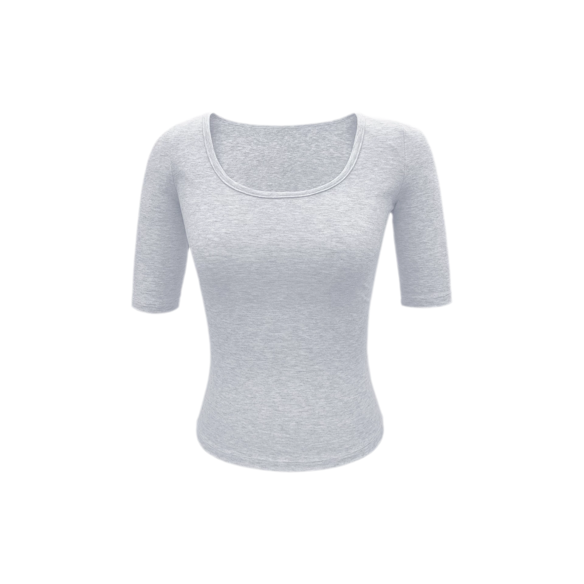 Soft U-Neck Slim-Fit T-Shirt