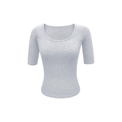 Soft U-Neck Slim-Fit T-Shirt
