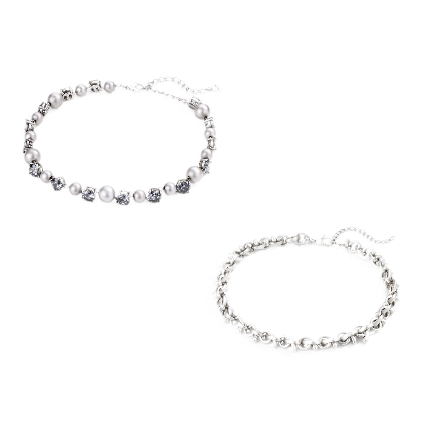Vintage Bowknot &amp; Zircon Layered Choker