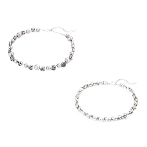 Vintage Bowknot & Zircon Layered Choker