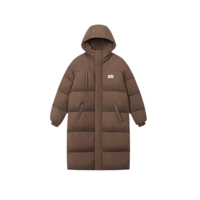 Long Hooded Duck Down Jacket