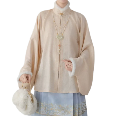 Apricot Stand-Collar Shirt / S
